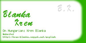 blanka kren business card